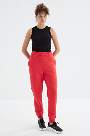 Fiesta Yüksek Bel Rahat Form Basic Jogger Kadın Eşofman Alt - 94624 | M