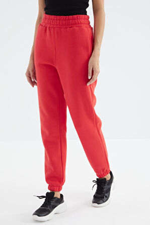 Fiesta Yüksek Bel Rahat Form Basic Jogger Kadın Eşofman Alt - 94624 | XL