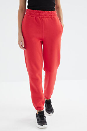 Fiesta Yüksek Bel Rahat Form Basic Jogger Kadın Eşofman Alt - 94624 | XL