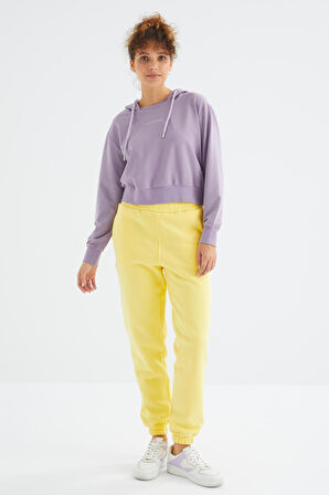 Limon Yüksek Bel Rahat Form Basic Jogger Kadın Eşofman Alt - 94624 | M