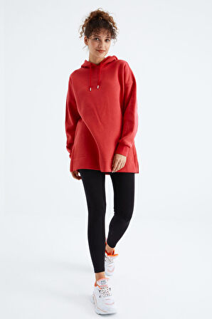 Fiesta Reglan Kol Basic Kapüşonlu Oversize Tunik - 97242 | M