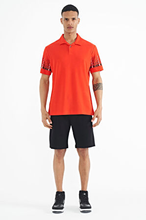 Fiesta Kol Baskı Detaylı Polo Yaka Standart Form Erkek T-shirt - 88240 | S