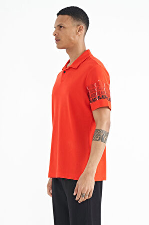 Fiesta Kol Baskı Detaylı Polo Yaka Standart Form Erkek T-shirt - 88240 | S