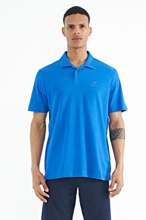 Saks Polo Yaka Logo Nakışlı Standart Form Erkek T-shirt - 88237 | S