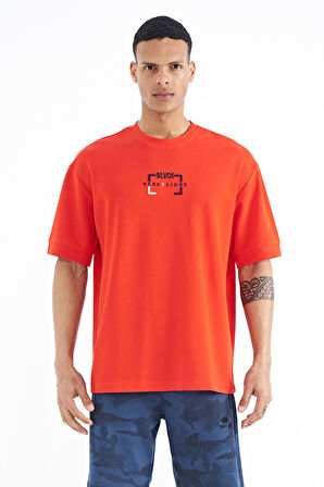Fiesta Yazı Nakışlı O Yaka Oversize Erkek T-Shirt - 88192 | M