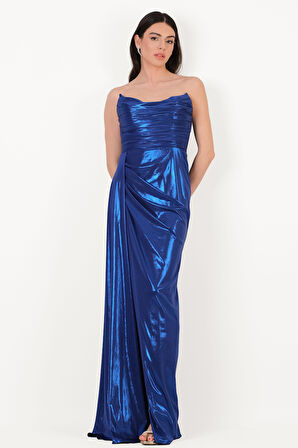 Odobella Kalp Yaka Straplez Anvelop Uzun Abiye Elbise SAKS