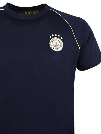 ERKEK 5 YILDIZ BİYELİ GOLD LOGO TSHIR