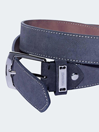 FB HAKİKİ DERİ SÜET KEMER ANTRASİT 1