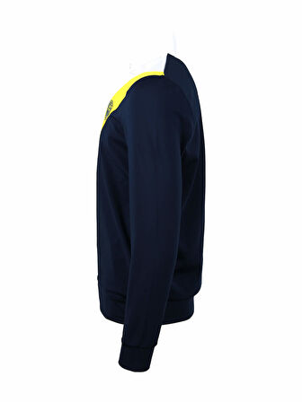 ERKEK TRIBUN TEK RENK LOGOLU SWEAT