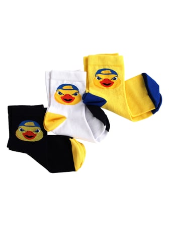 Fenerbahçe Yellow Maskot 3'Lü Çocuk Çorap