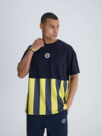 ERKEK TRIBUN DOKUMA LOGOLU TSHIRT