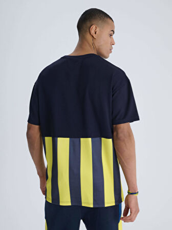 ERKEK TRIBUN DOKUMA LOGOLU TSHIRT