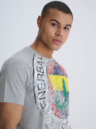 ERKEK TRIBUN GRİ 6 RENK LOGOLU TSHIRT