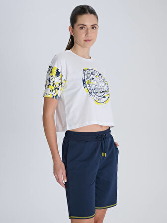 KADIN TRIBUN KAMUFLAJ DETAYLI TSHIRT