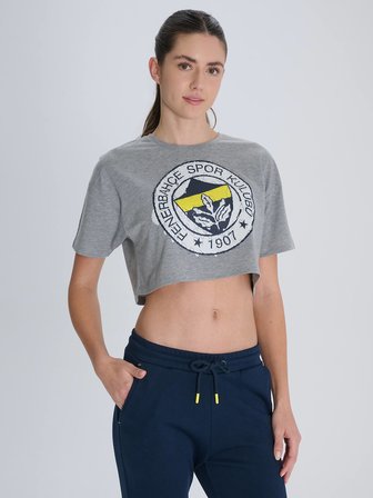 KADIN TRIBUN FIRÇA DETAYLI TSHIRT