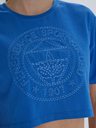 KADIN TRIBUN APLİKE NAKIŞLI TSHIRT