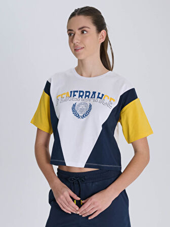 KADIN KOLEJ RENK BLOKLU TSHIRT