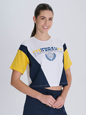 KADIN KOLEJ RENK BLOKLU TSHIRT