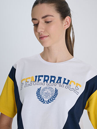 KADIN KOLEJ RENK BLOKLU TSHIRT