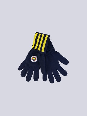 Fenerbahçe Sarı Lacivert Çubuklu Çocuk Eldiven