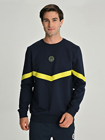 ERKEK TRIBUN ZİGZAG DETAYLI SWEAT