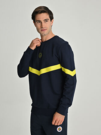 ERKEK TRIBUN ZİGZAG DETAYLI SWEAT