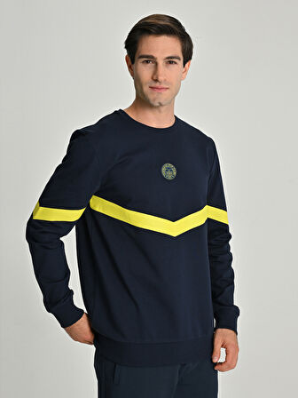 ERKEK TRIBUN ZİGZAG DETAYLI SWEAT