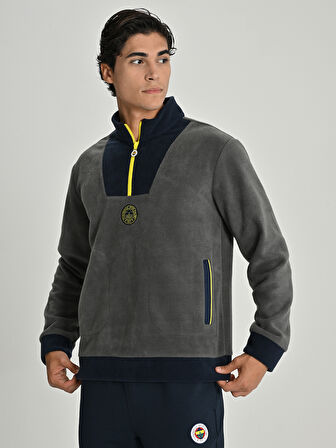 ERKEK TRIBUN YAKA DETAYLI SWEAT