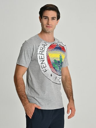 ERKEK TRIBUN 6 RENK LOGOLU TSHIRT
