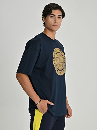 ERKEK TRIBUN METALİK LOGOLU TSHIRT