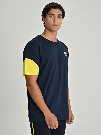Fenerbahçe S.K. 25/26 Sezon Tribün Mesh Baskılı Oversize Fit Tişört Tribün Forması