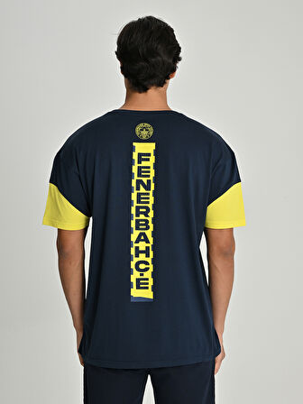 Fenerbahçe S.K. 25/26 Sezon Tribün Mesh Baskılı Oversize Fit Tişört Tribün Forması