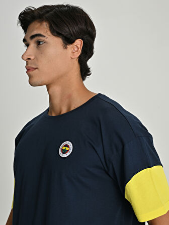 Fenerbahçe S.K. 25/26 Sezon Tribün Mesh Baskılı Oversize Fit Tişört Tribün Forması