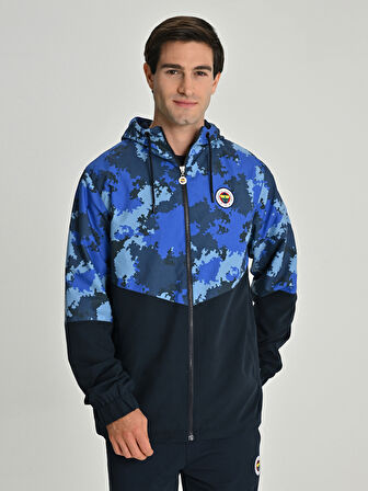 Fenerbahçe S.K. 25/26 Tribün Kamuflaj Yağmurluk Antrenman Jacket Eşofman Üstü Erkek Ceket
