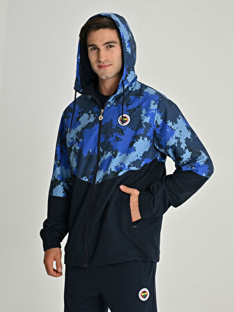 Fenerbahçe S.K. 25/26 Tribün Kamuflaj Yağmurluk Antrenman Jacket Eşofman Üstü Erkek Ceket