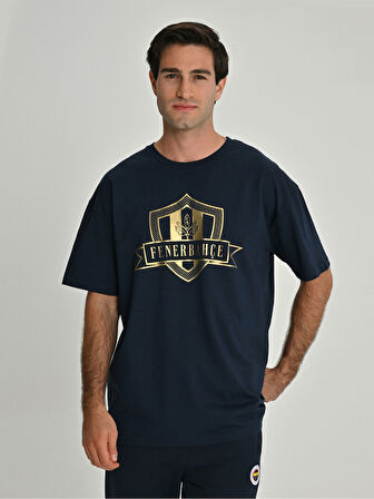 ERKEK KOLEJ GOLD DETAYLI TSHIRT