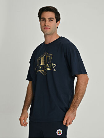 ERKEK KOLEJ GOLD DETAYLI TSHIRT