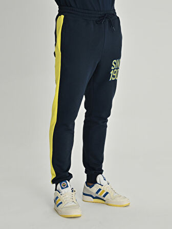 ERKEK KOLEJ SARI LACİVERT LOGOLU TEK 