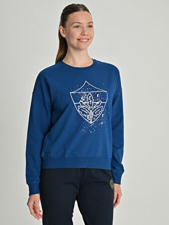 KADIN TRIBUN METALİK BASKILI SWEAT