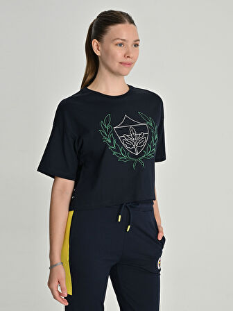 KADIN KOLEJ ÇELENK LOGOLU TSHIRT