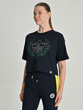 KADIN KOLEJ ÇELENK LOGOLU TSHIRT