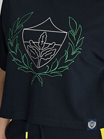 KADIN KOLEJ ÇELENK LOGOLU TSHIRT