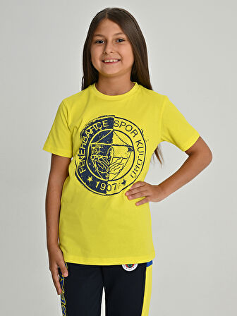 ÇOCUK TRIBUN TEK RENK LOGOLU TSHIRT