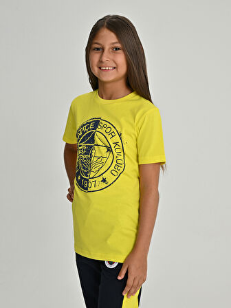 ÇOCUK TRIBUN TEK RENK LOGOLU TSHIRT