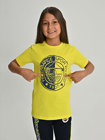 ÇOCUK TRIBUN TEK RENK LOGOLU TSHIRT