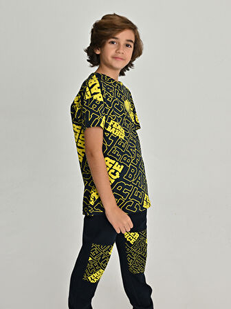 ÇOCUK KOLEJ FENERBAHÇE PATTERN TSHIRT