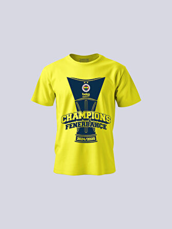 BASKET ŞAMPİYONLUK KUPA SARI TSHIRT Ç