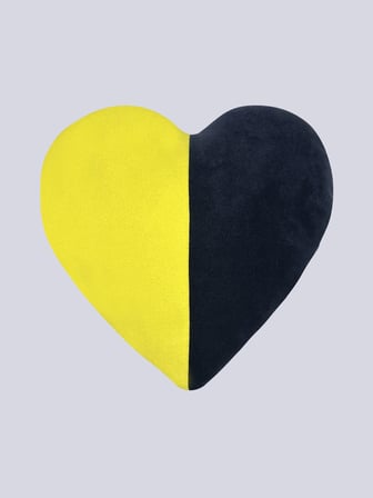 Fenerbahçe Sarı Lacivert Kalp Yastık