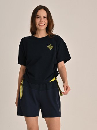 KADIN TRIBUN EKSTRAFOR DETAYLI TSHIRT
