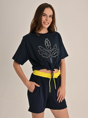 KADIN TREND HOLOGRAM BASKI TSHIRT